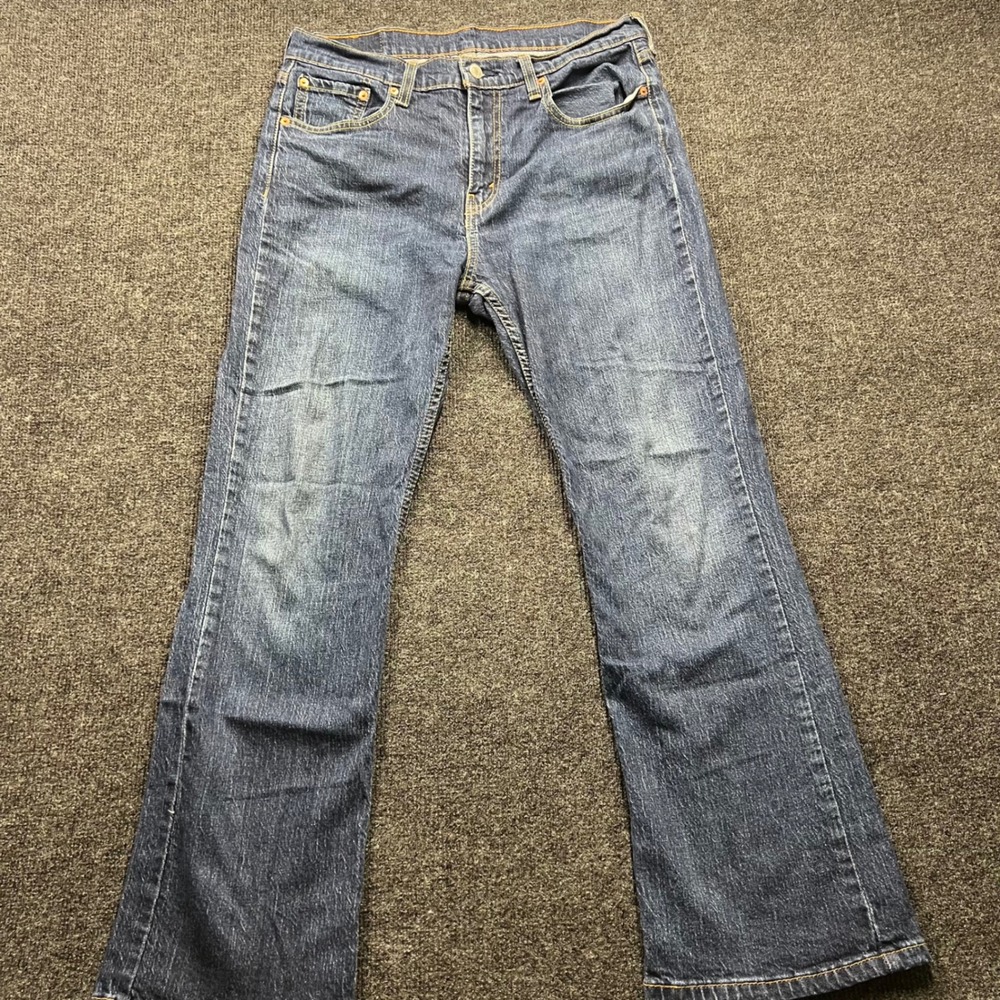 Levis 527 Slim Bootcut Jeans Mens W33 L30 Blue Denim Pants 05527-0698